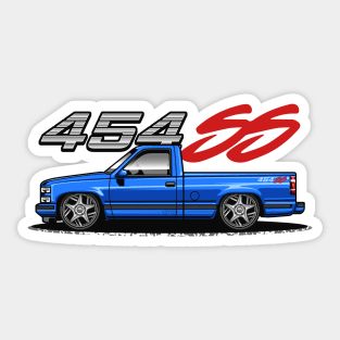 Chevy 454 SS Pickup Truck (Mariner Blue) Sticker